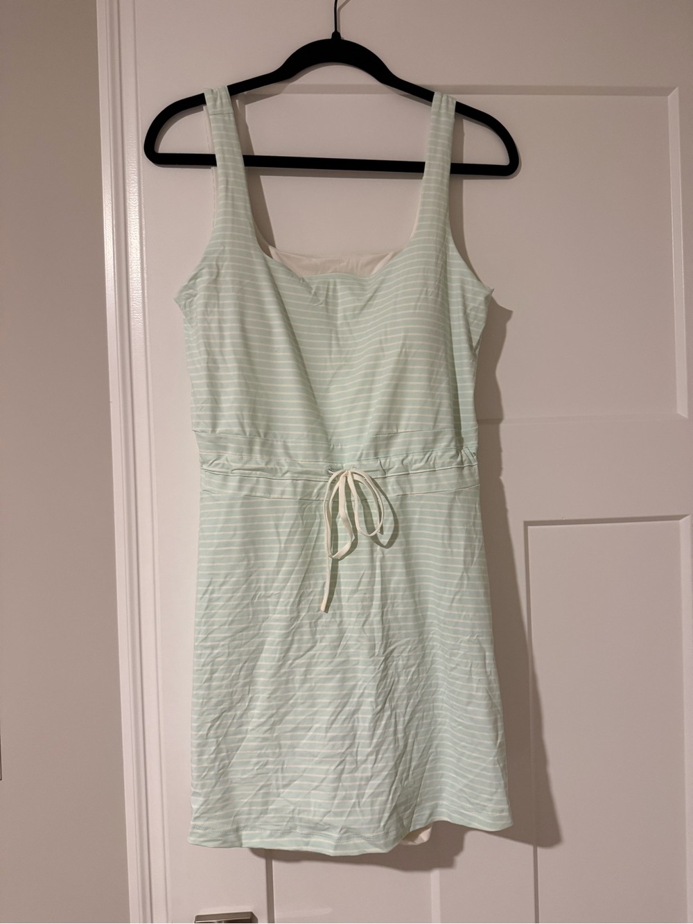 all in motion Mint Green Striped Drawstring Mini Dress